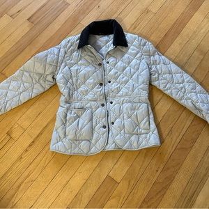 Barbour Deveron Diamond Quilted Jacket Metallic Frost